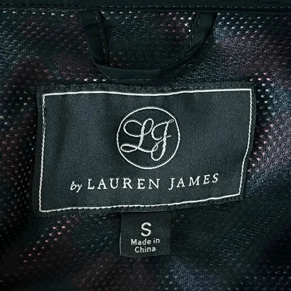 SOLD! Lauren James Hooded Rain Jacket Pullover Windbreaker Multicolored Floral - Picture 12 of 12